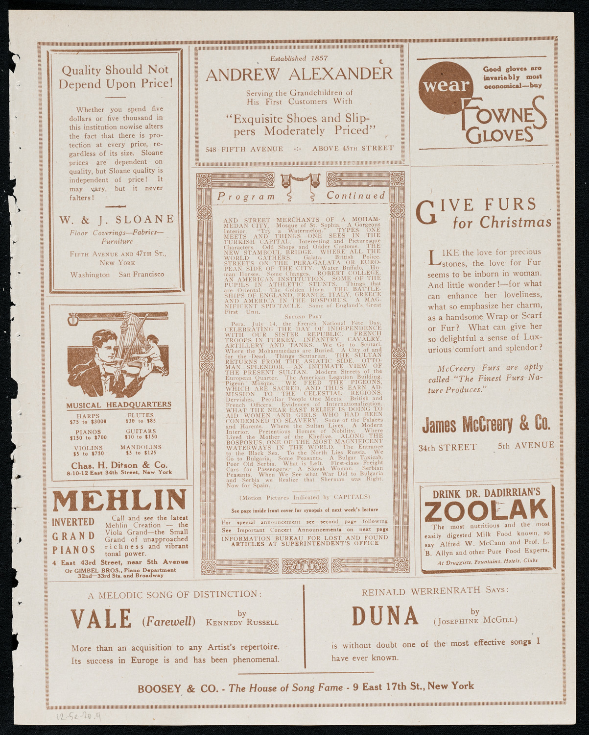 Newman Traveltalks: Constantinople and Turkey, December 5, 1920, program page 7