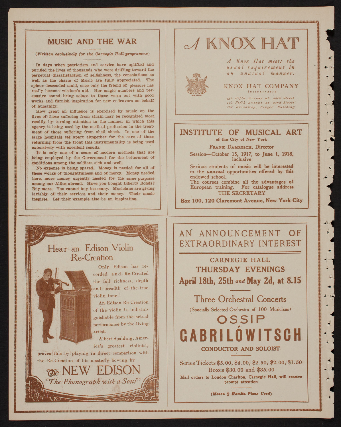 Meeting: The Humanitarian Cult, April 16, 1918, program page 2