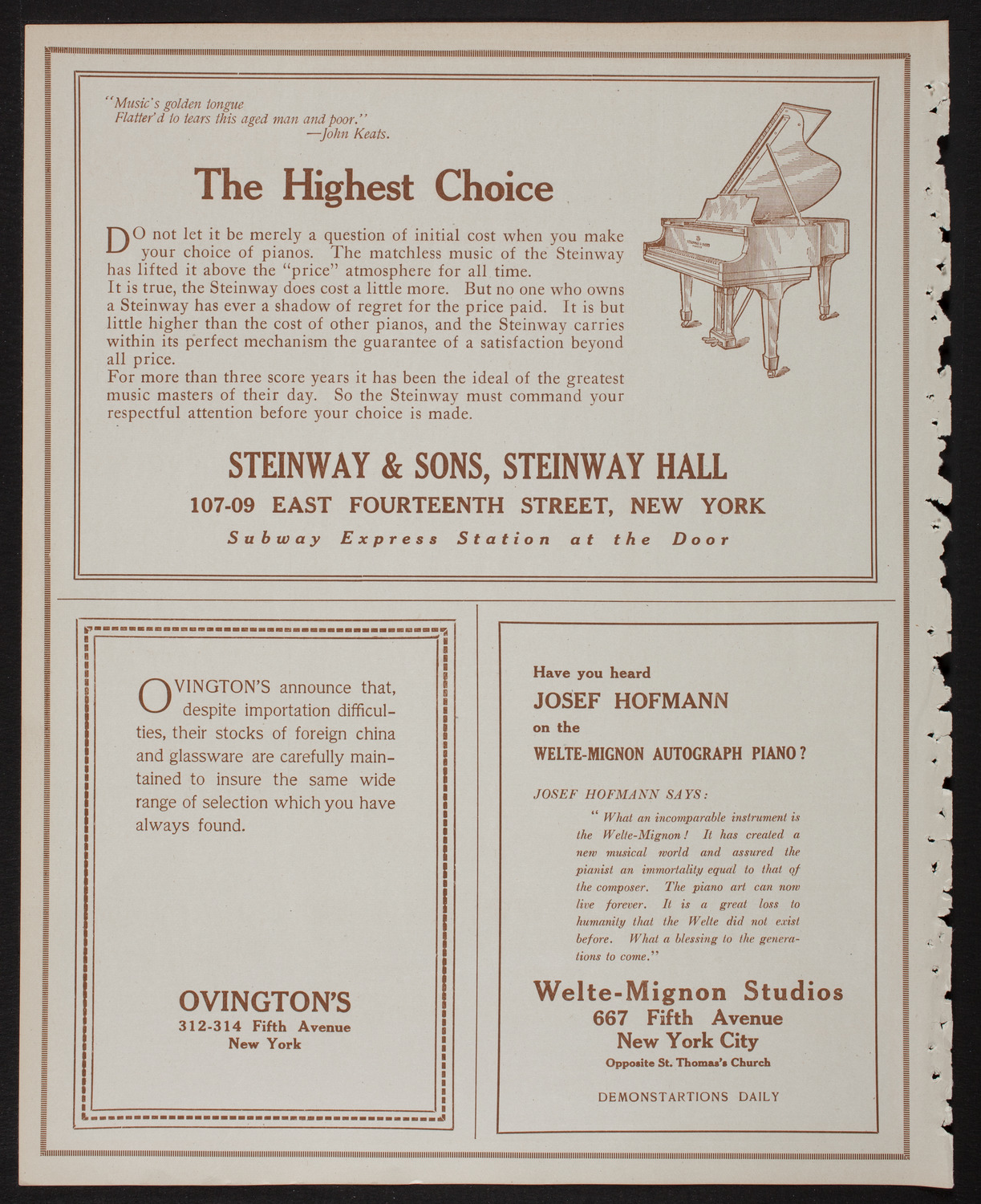 Meeting: The Humanitarian Cult, February 19, 1918, program page 4