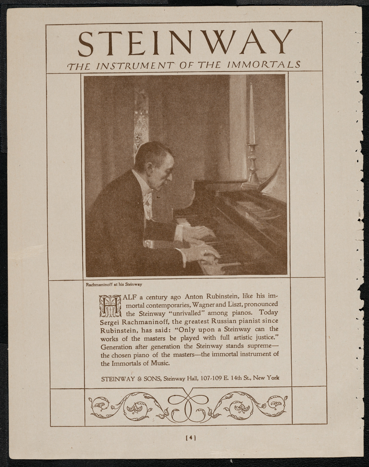 Dante Perrone and Elvira Sabbatini, June 12, 1921, program page 4