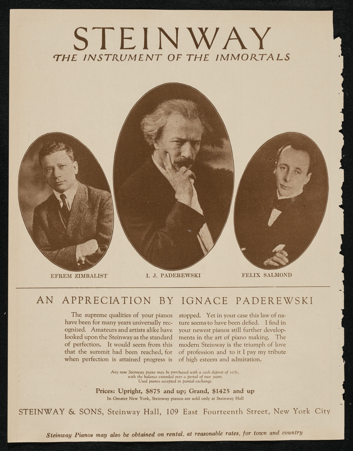 New York Chamber Symphony, May 14, 1924, program page 4