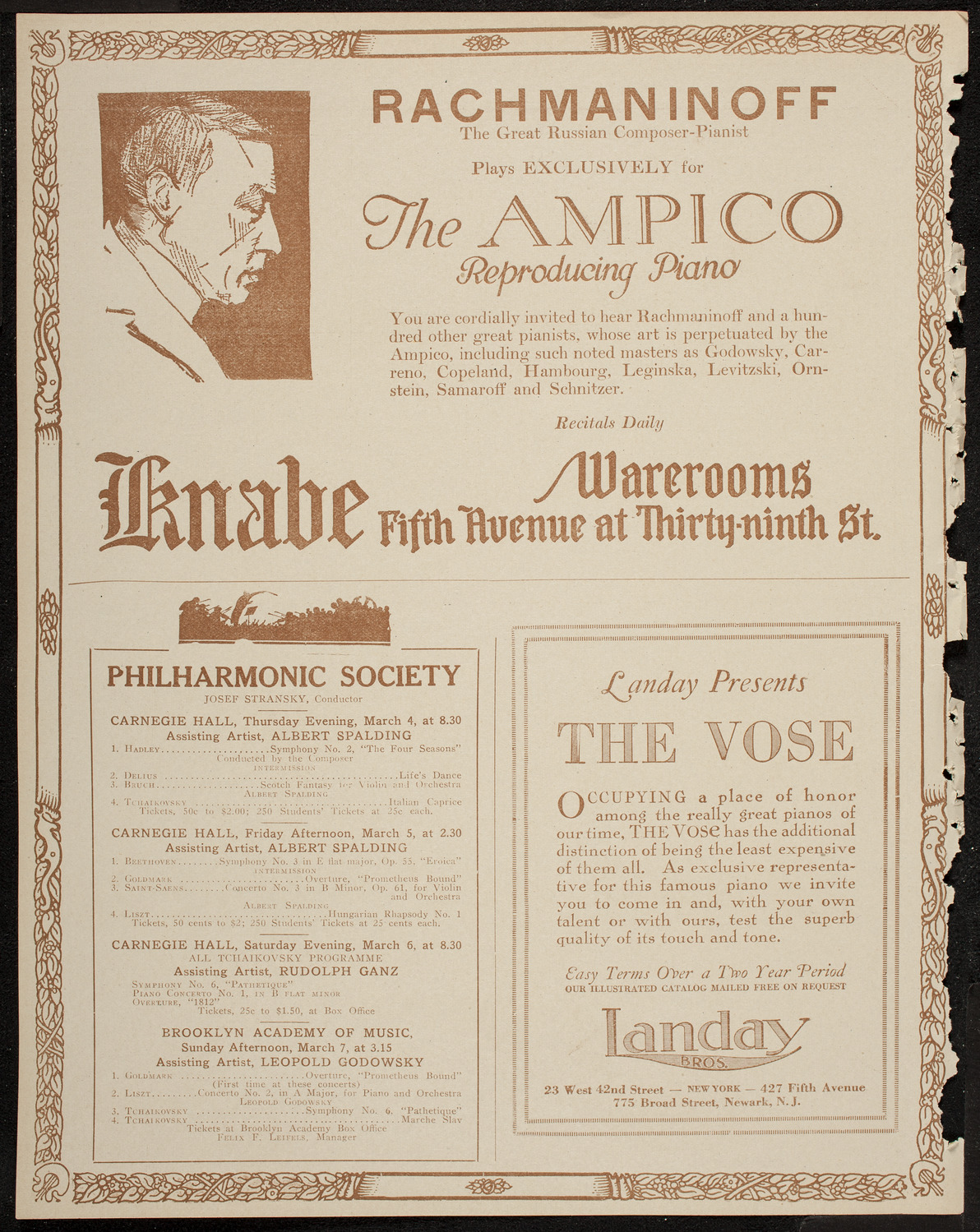 Maria Winetzkaja, Mezzo-Soprano, March 2, 1920, program page 12