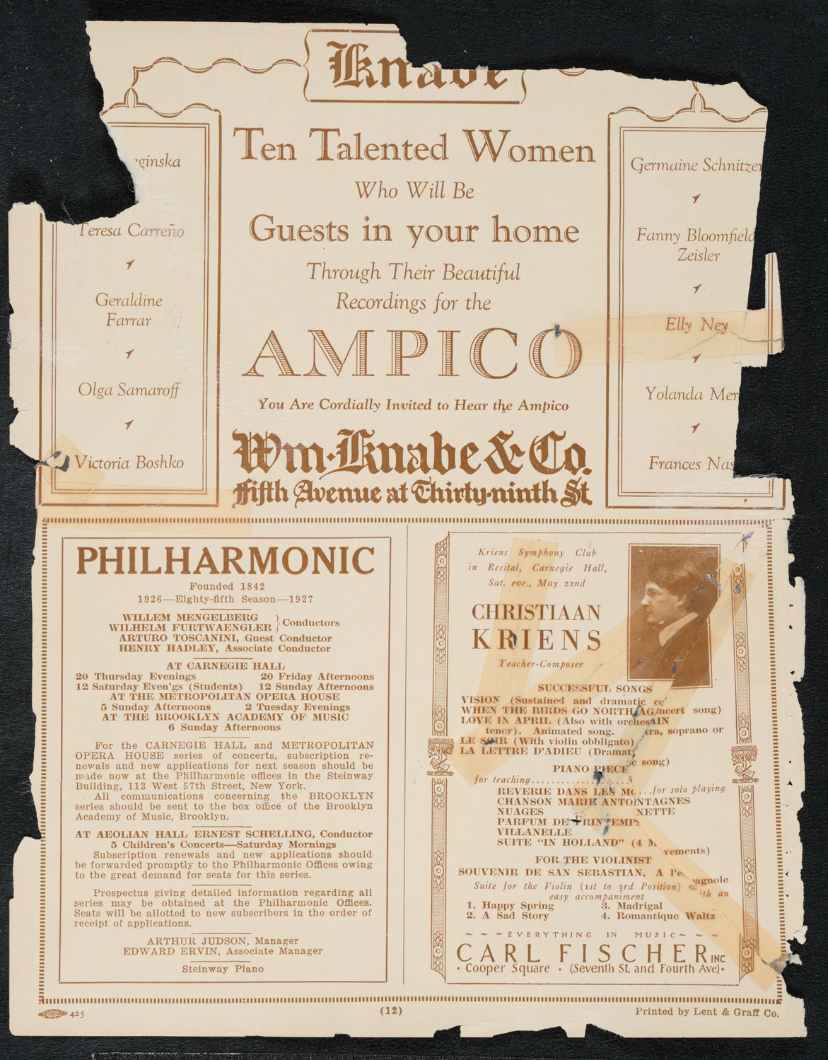 Graduation: New York College of Dentistry, June 15, 1921, program page 12