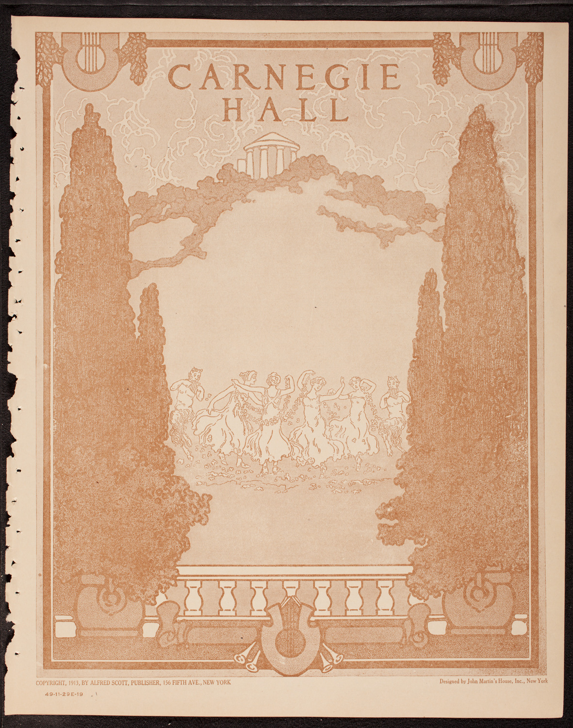 New York Symphony Orchestra, November 29, 1919, program page 1