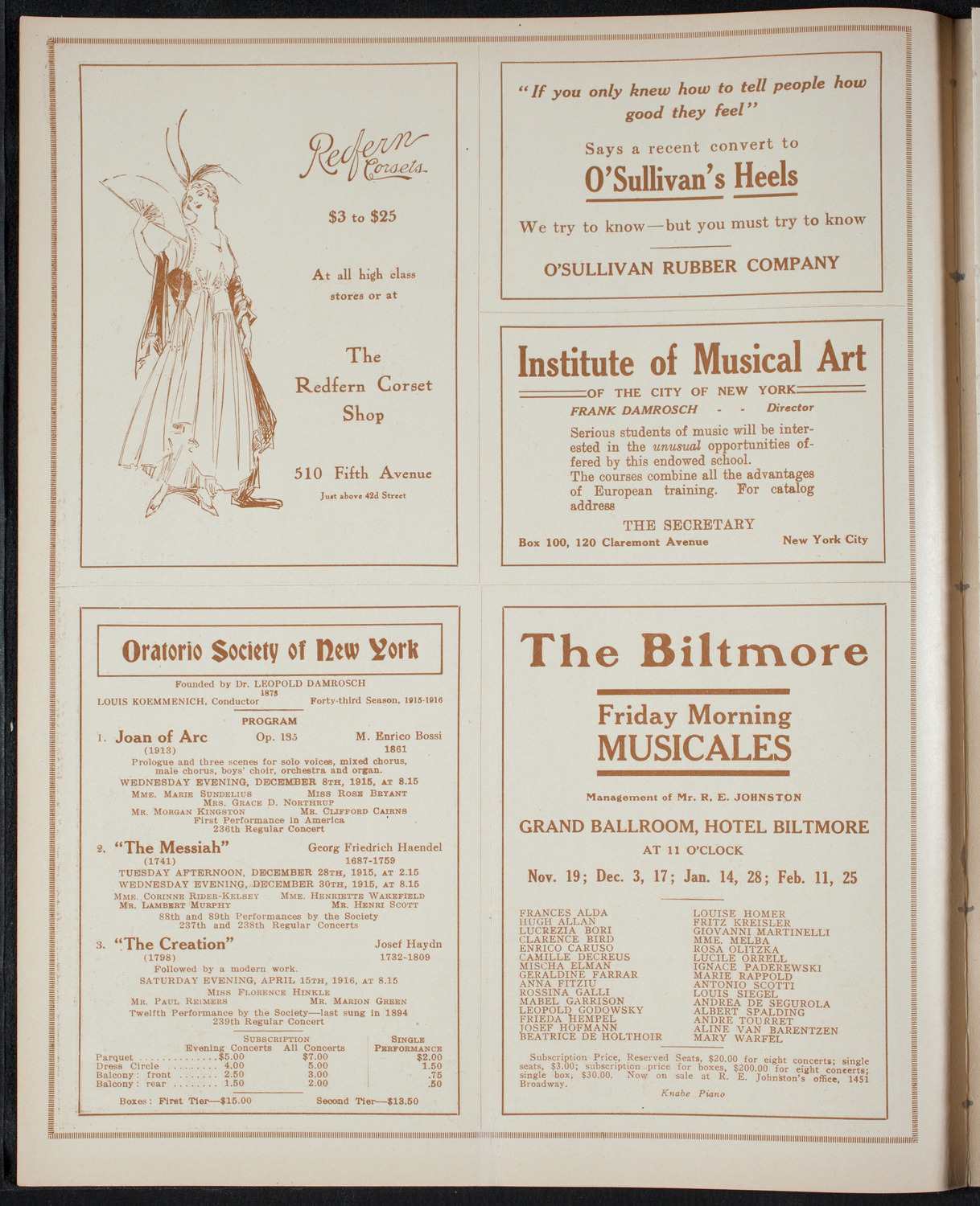 Elmendorf Lecture: The British Isles, November 7, 1915, program page 2