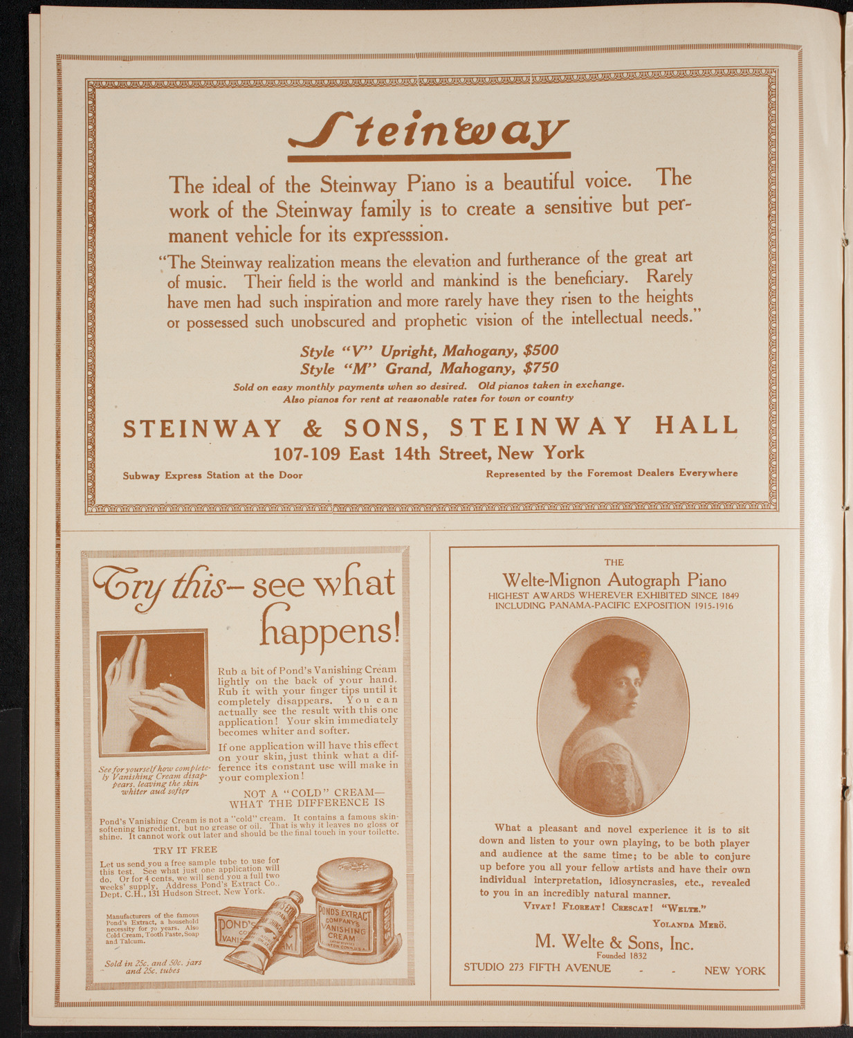 Frieda Hempel, Soprano, February 15, 1916, program page 4
