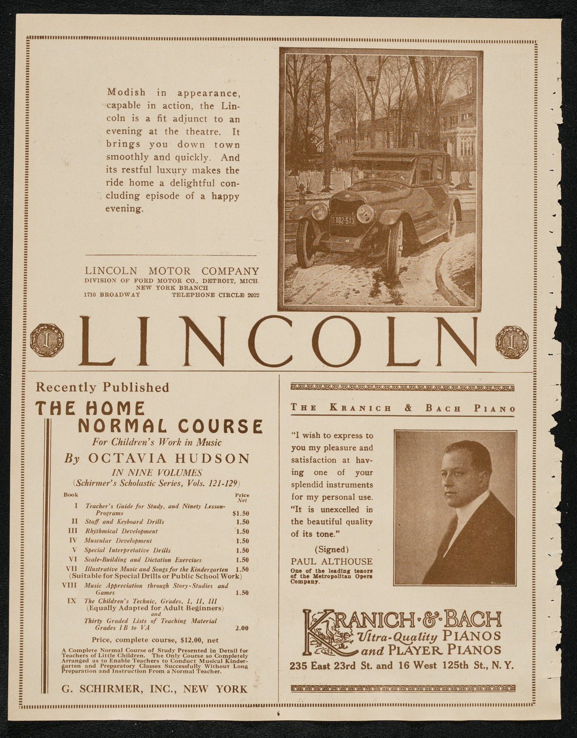 New York Philharmonic, March 6, 1924, program page 6