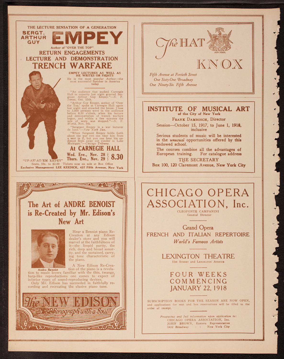 New York Philharmonic, November 23, 1917, program page 2