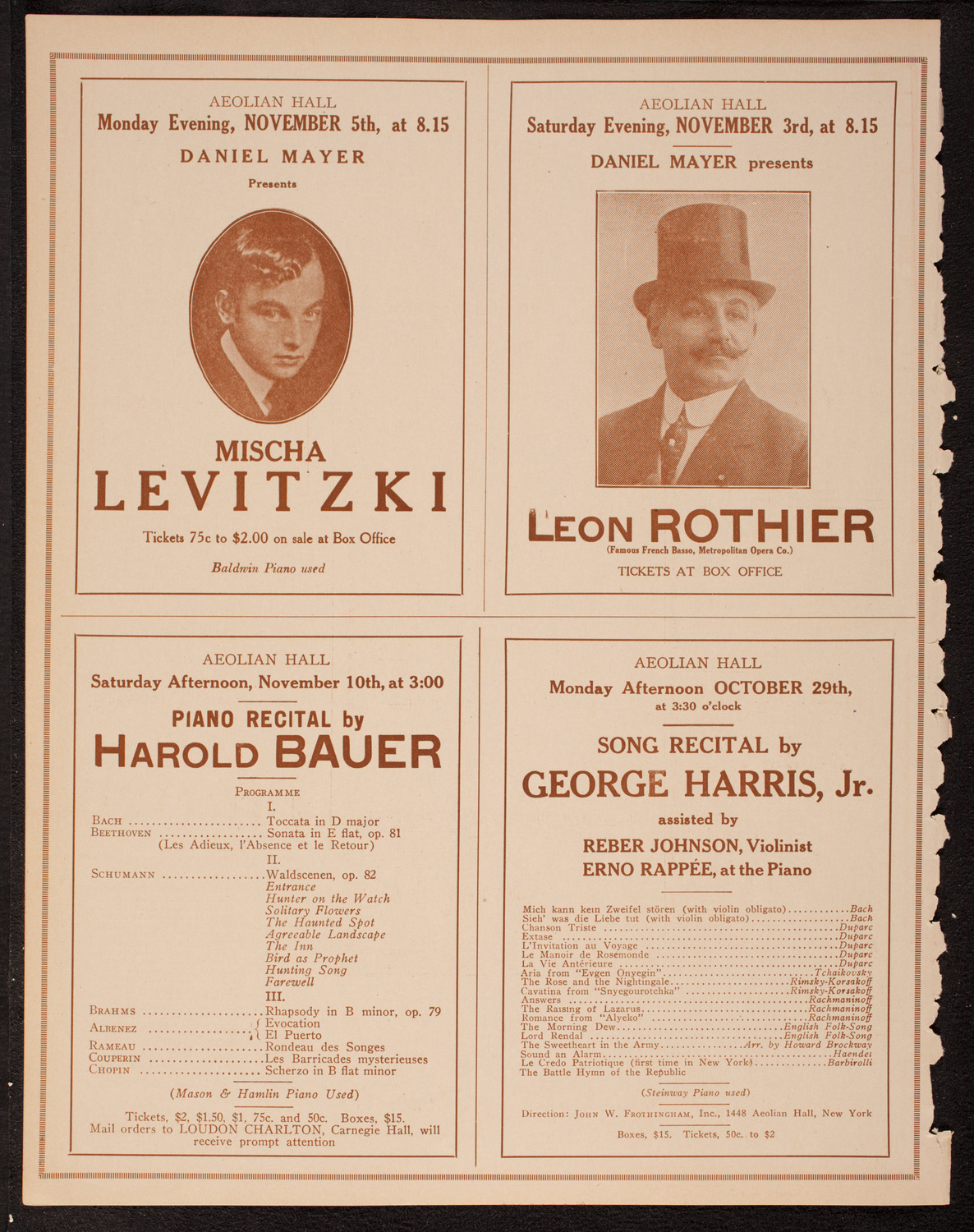 New York Philharmonic, October 26, 1917, program page 10