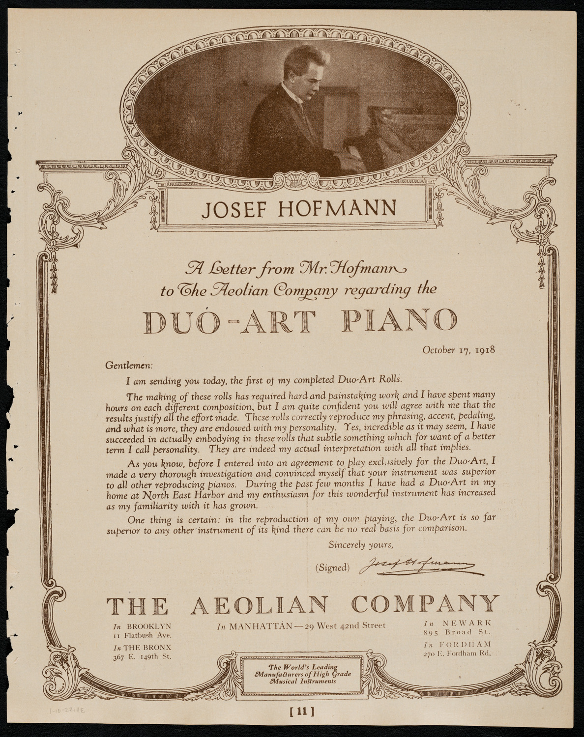 New York Banks' Glee Club, January 10, 1922, program page 11