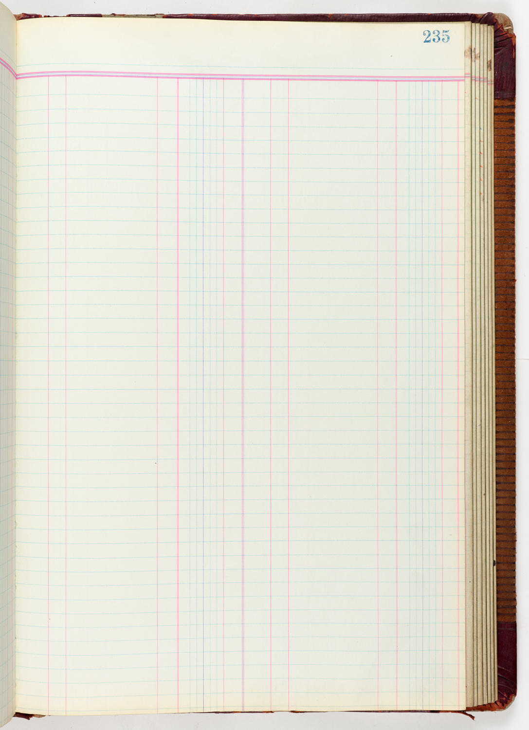 Music Hall Accounting Ledger Journal, volume 6, page 235