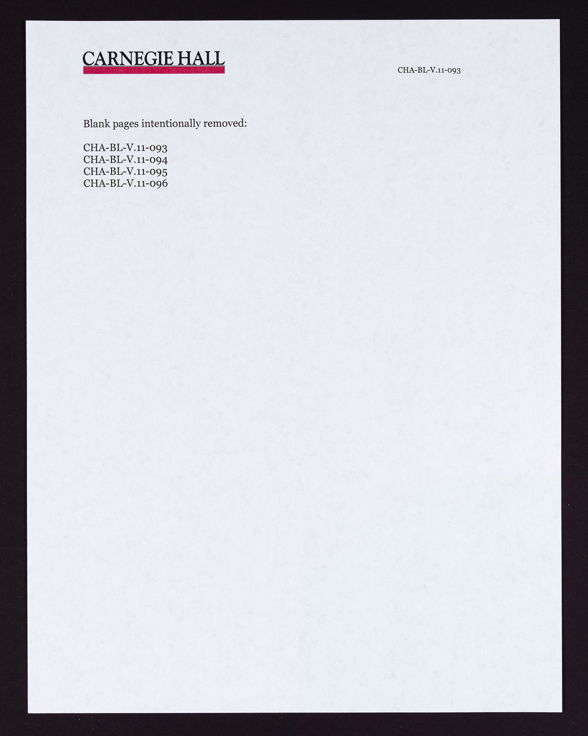 Carnegie Hall Booking Ledger, volume 11, page 95