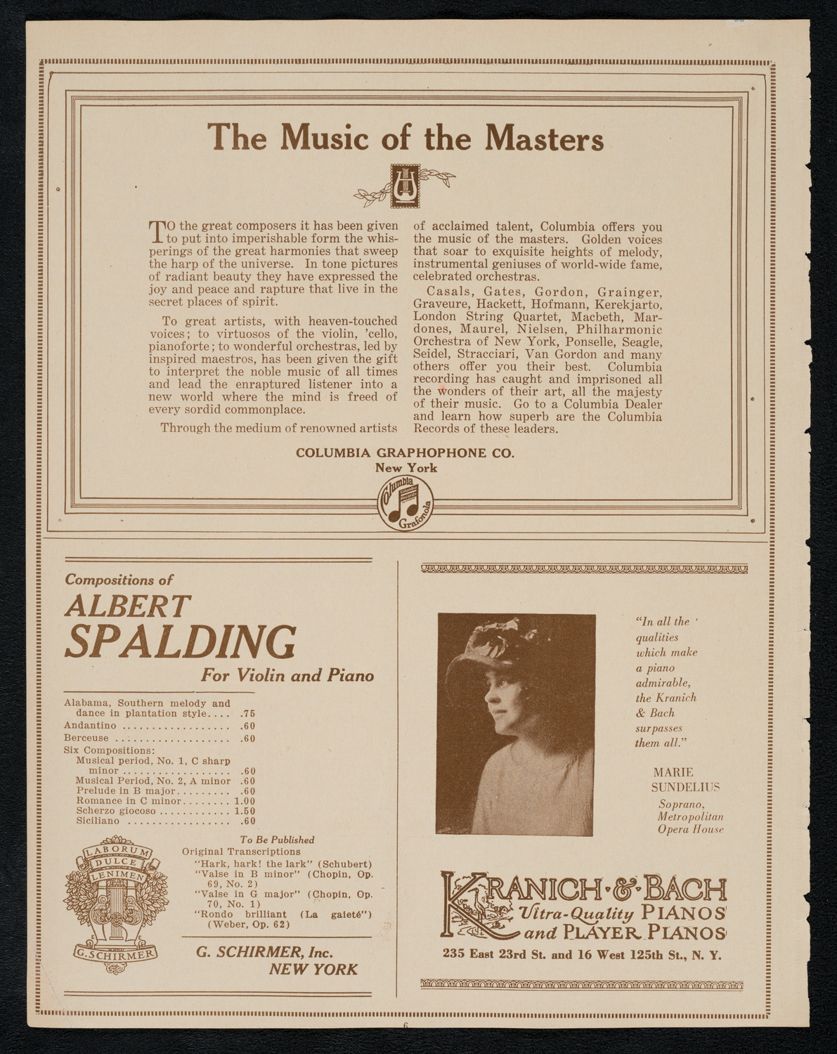 Anniversary Celebration: Bellevue Training School for Nurses, May 8, 1923, program page 6