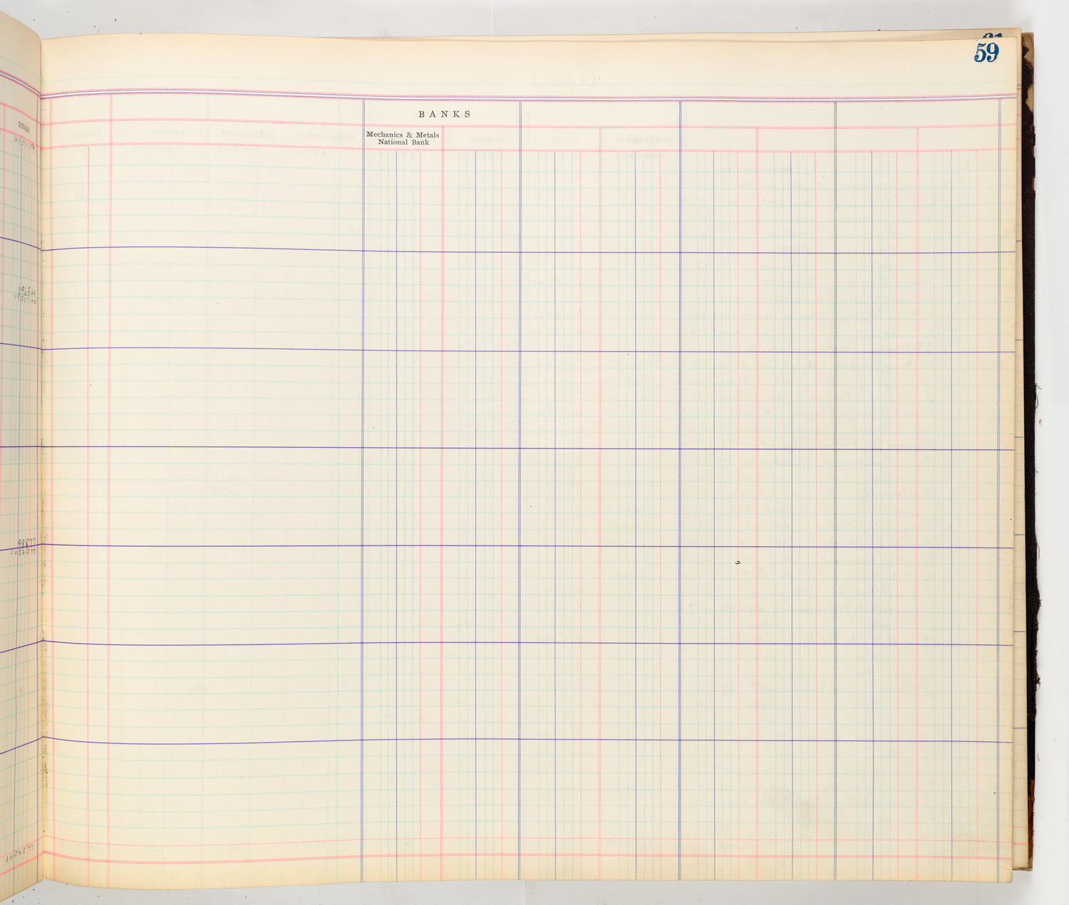 Music Hall Accounting Ledger Cash Book, volume 8, page 59b