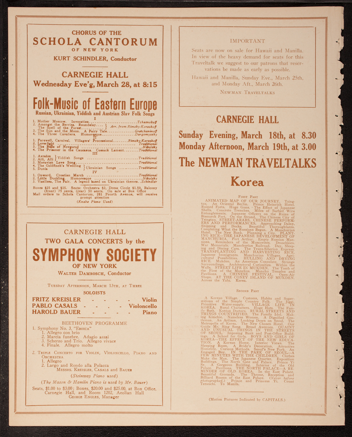 Newman Traveltalks: Peking, March 11, 1917, program page 8