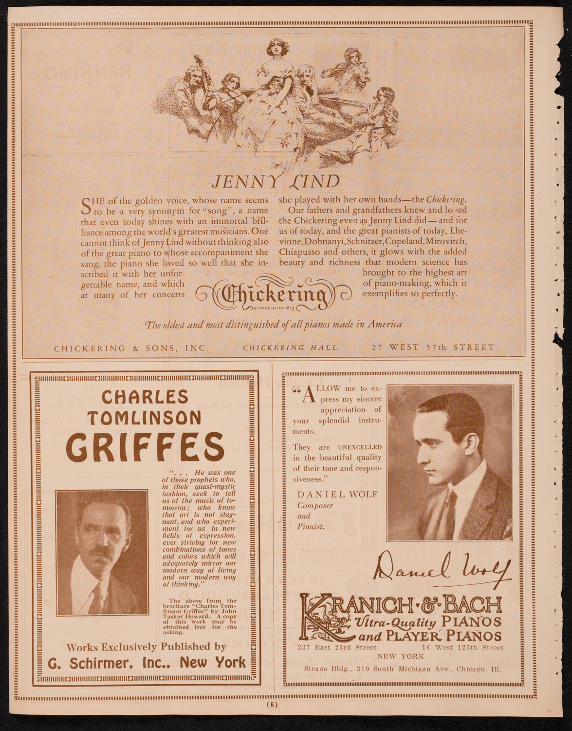 Cecilia Hansen, Violin, March 1, 1925, program page 6