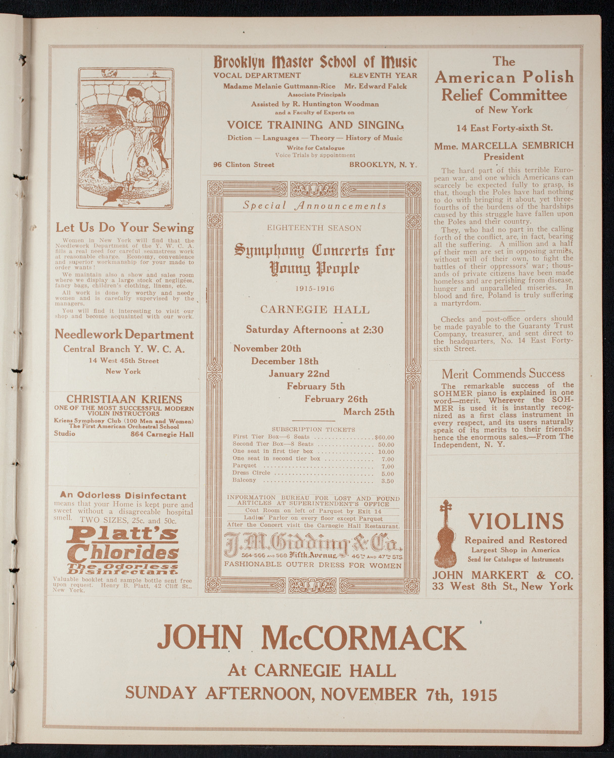 Fashion Show: "Yesterday or To-Morrow", October 8, 1915, program page 9