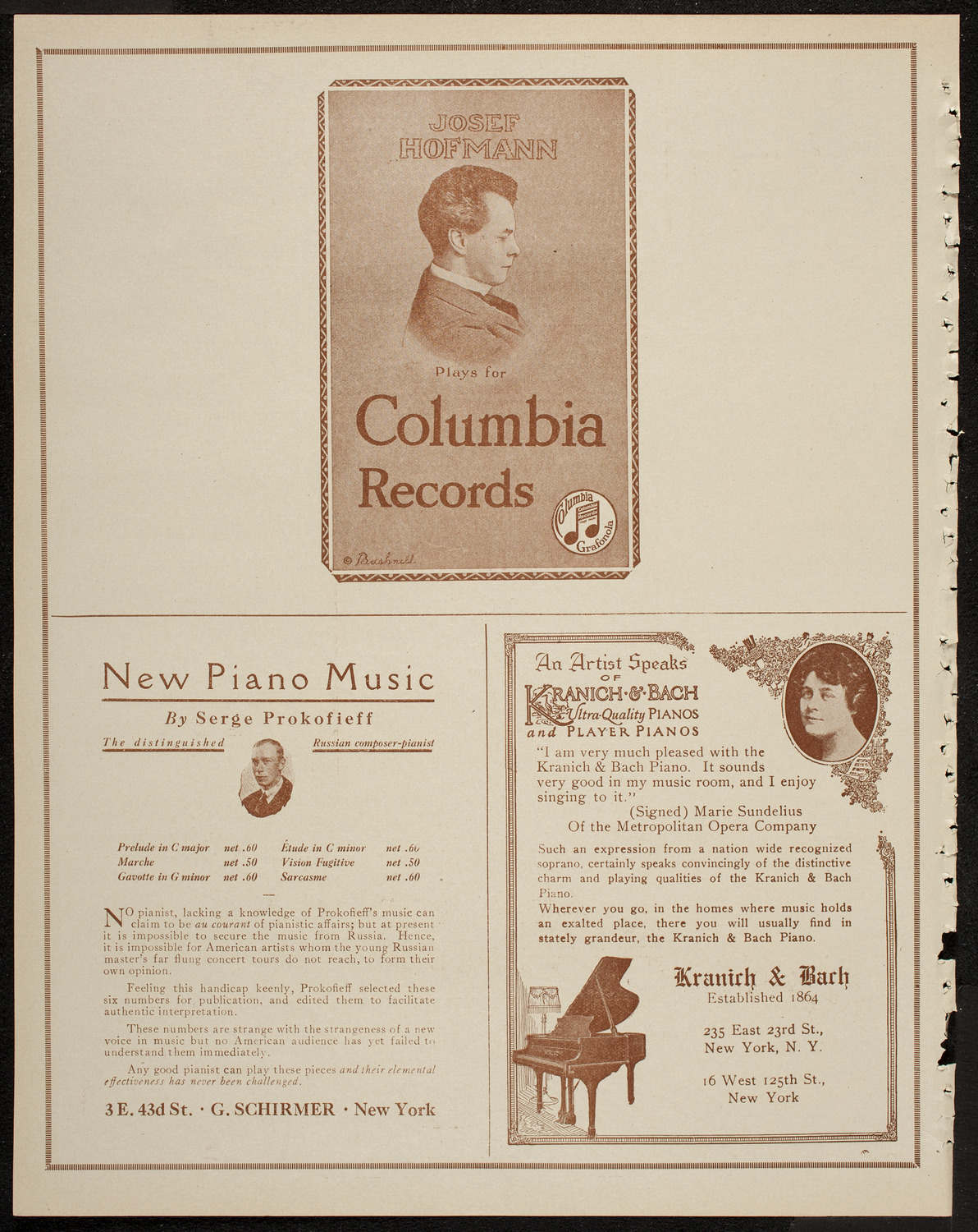 Josef Hofmann, Piano, March 13, 1920, program page 6