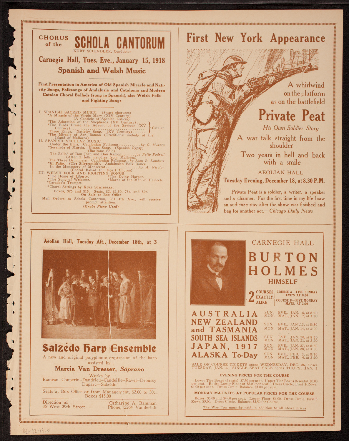 Lecture by Freeman D. Bewley, December 11, 1917, program page 11