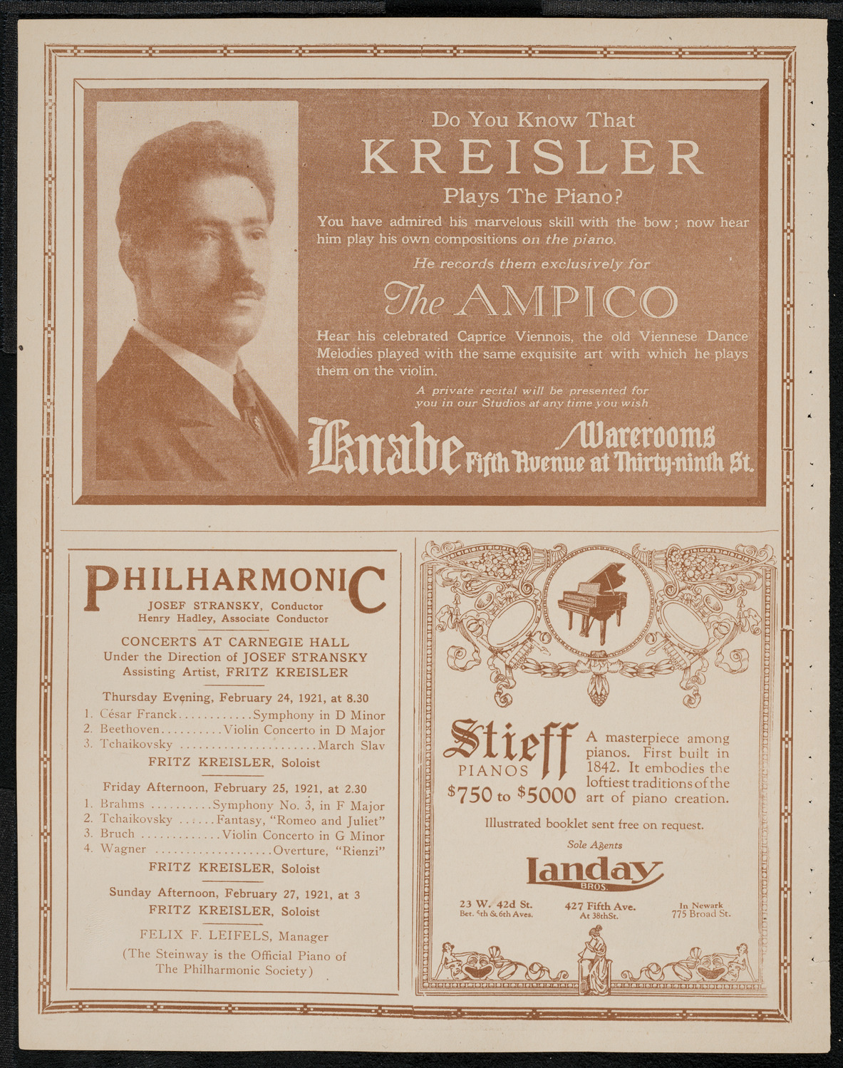 National Symphony Orchestra, February 23, 1921, program page 12