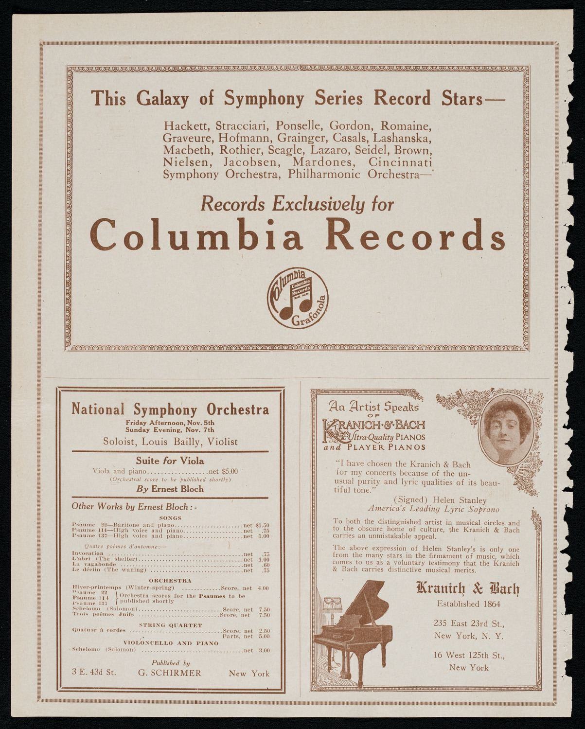 Boston Symphony Orchestra, November 6, 1920, program page 6