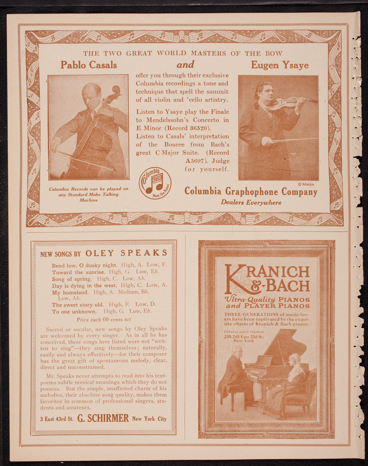 Benefit: Spanish Benevolent Society, December 30, 1916, program page 6