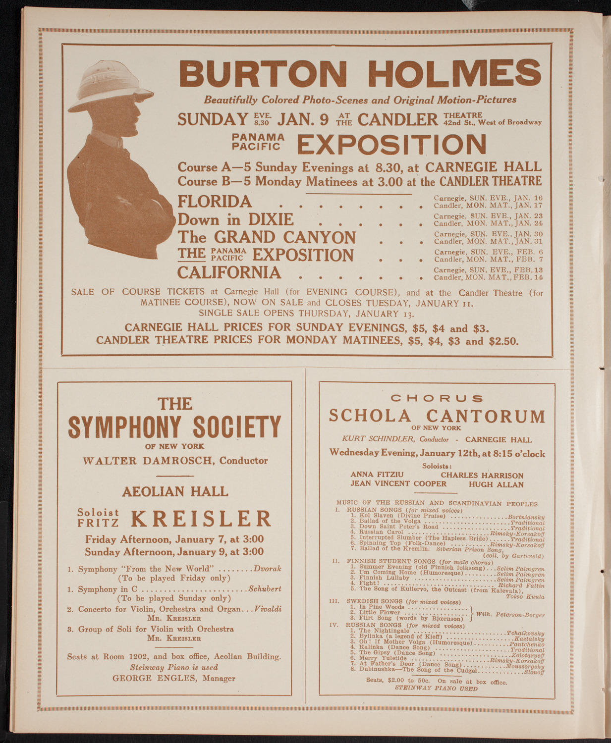 Boston Symphony Orchestra, January 8, 1916, program page 8