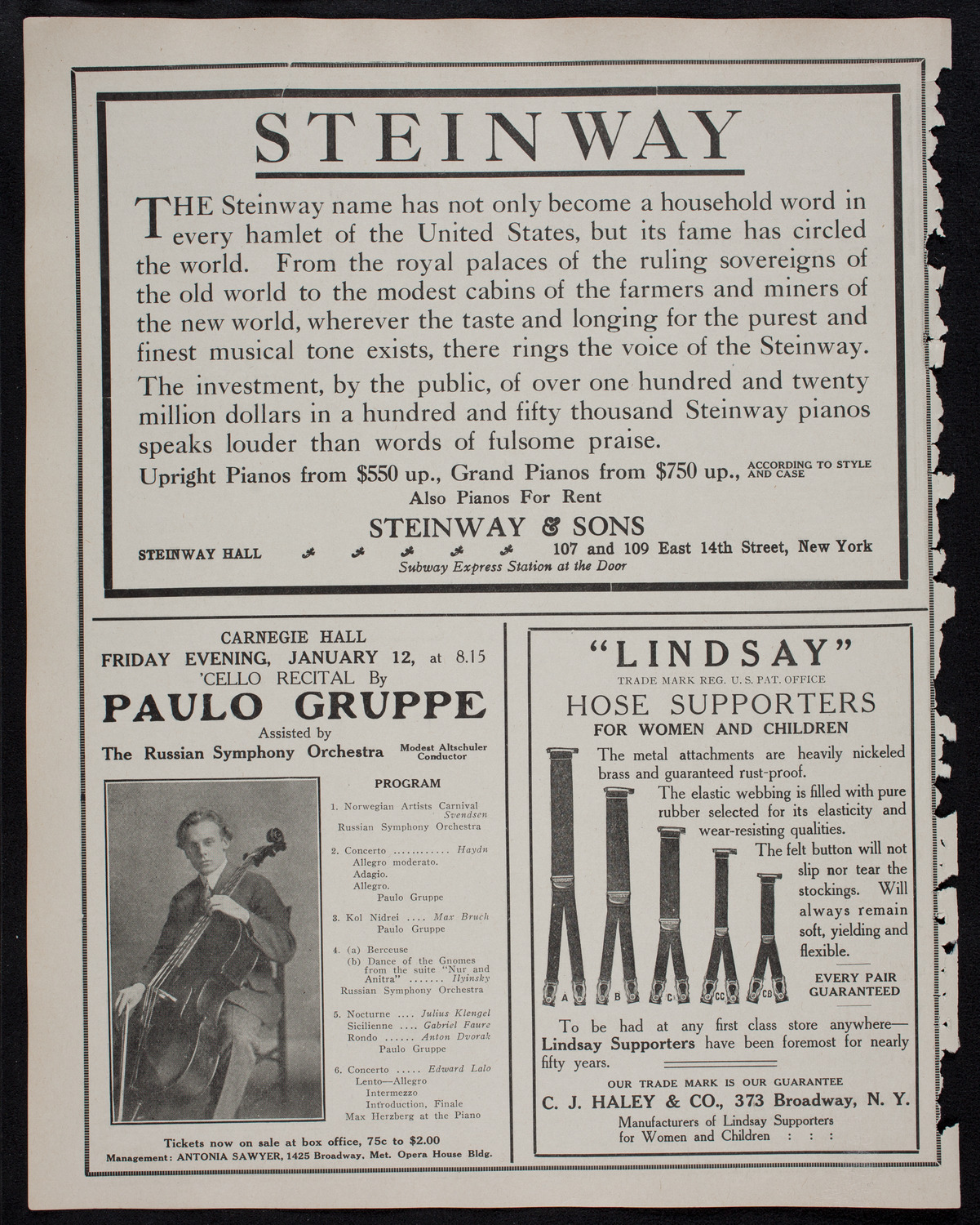 Symphony Concert for Young People, January 6, 1912, program page 4