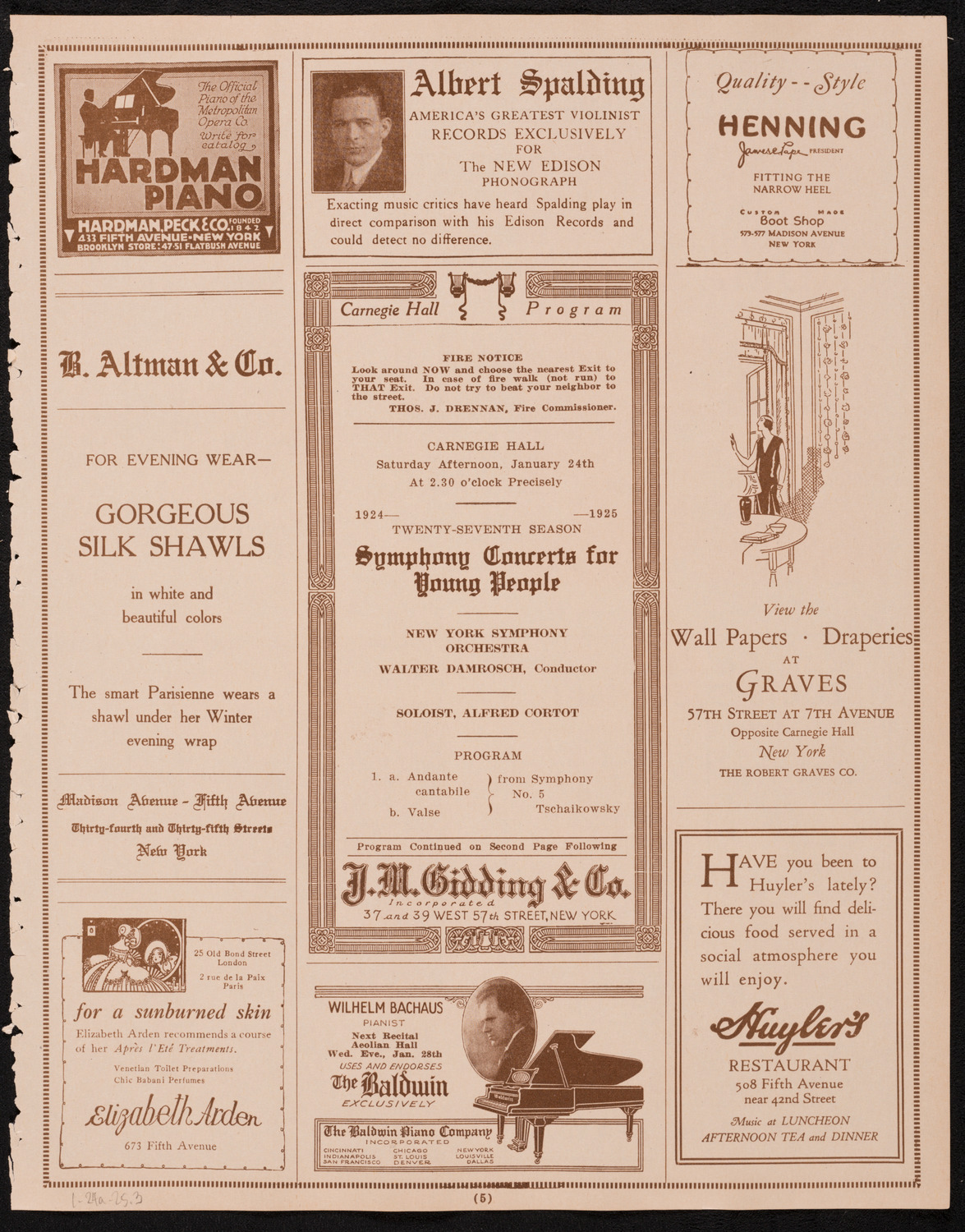 Symphony Concert for Young People, January 24, 1925, program page 5