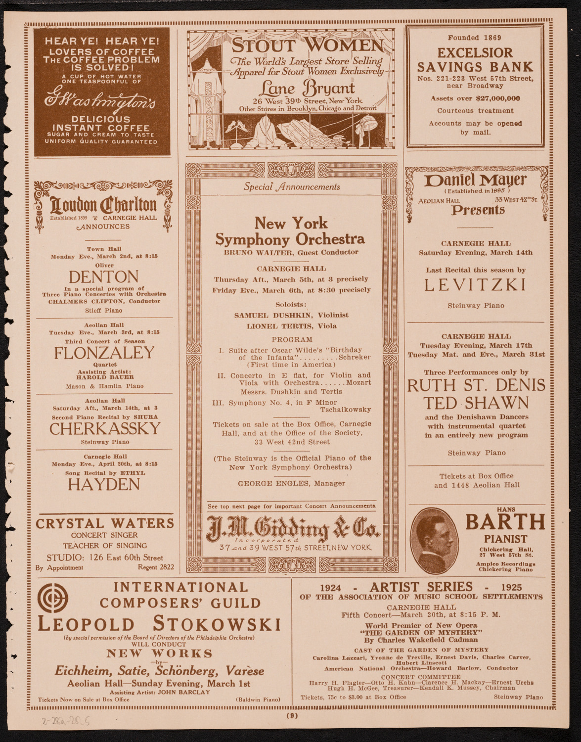 Symphony Concert for Young People, February 28, 1925, program page 9