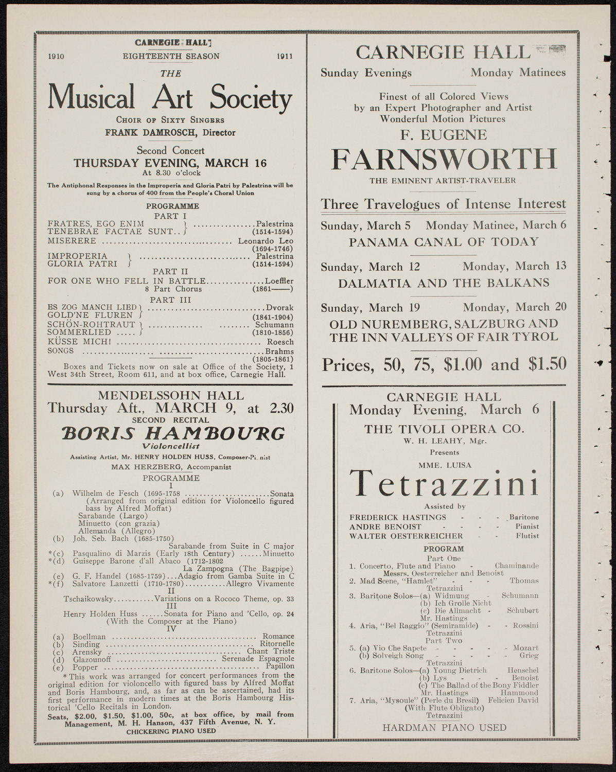 Isadora Duncan, Dancer, with the New York Symphony Orchestra, March 2, 1911, program page 10