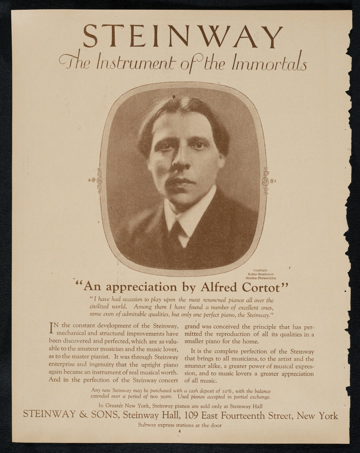 Anna Meitschik, Contralto, and Michael Press, Violin, March 17, 1923, program page 4