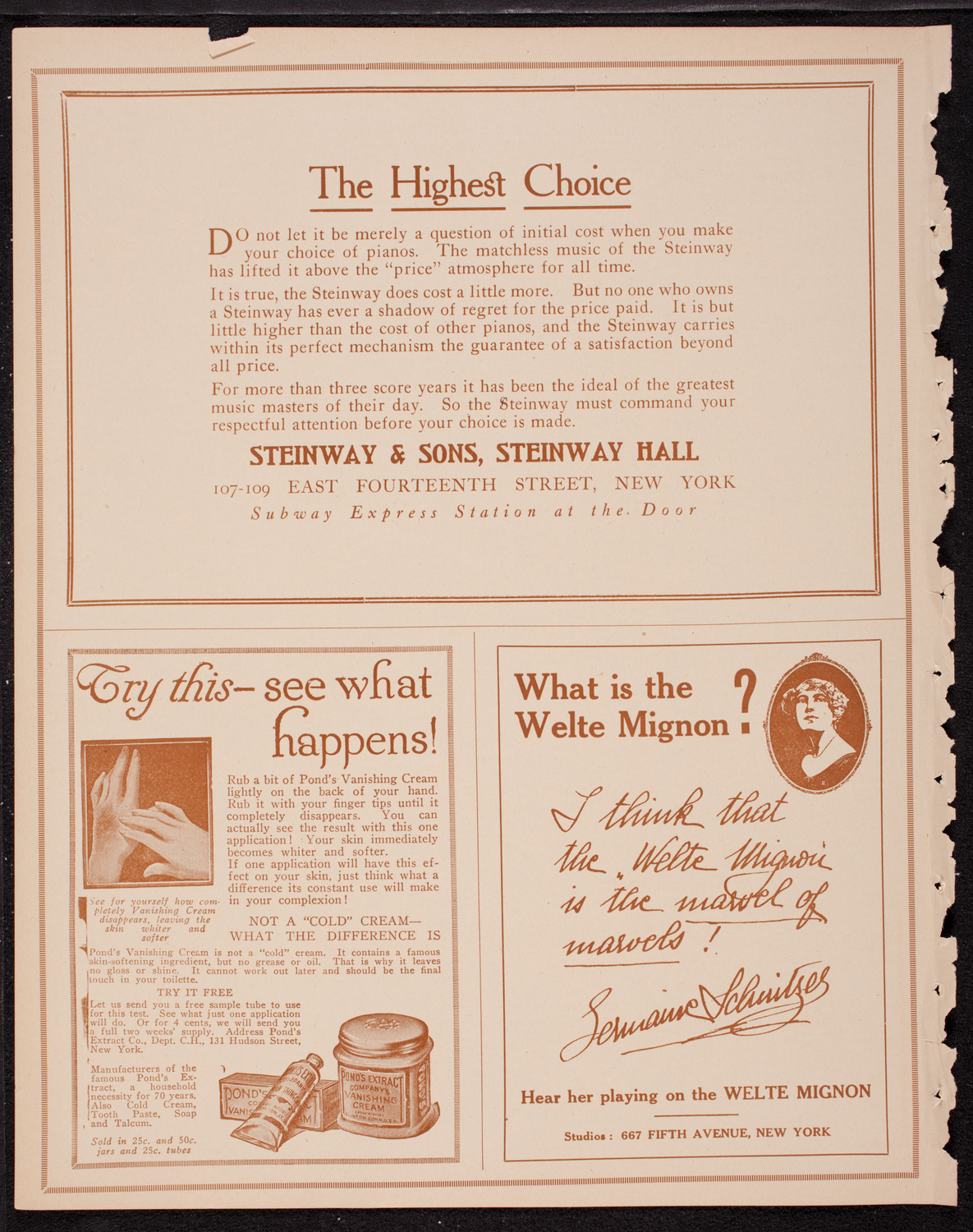 Bogumil Sykora, Cello, December 12, 1916, program page 4