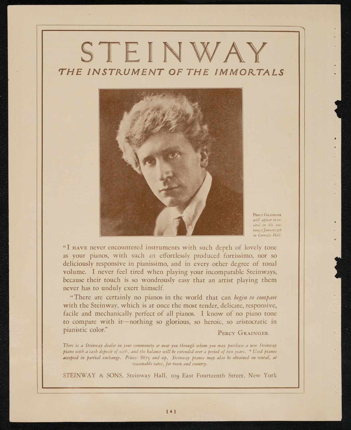 New York Philharmonic Students' Concert, December 31, 1924, program page 4