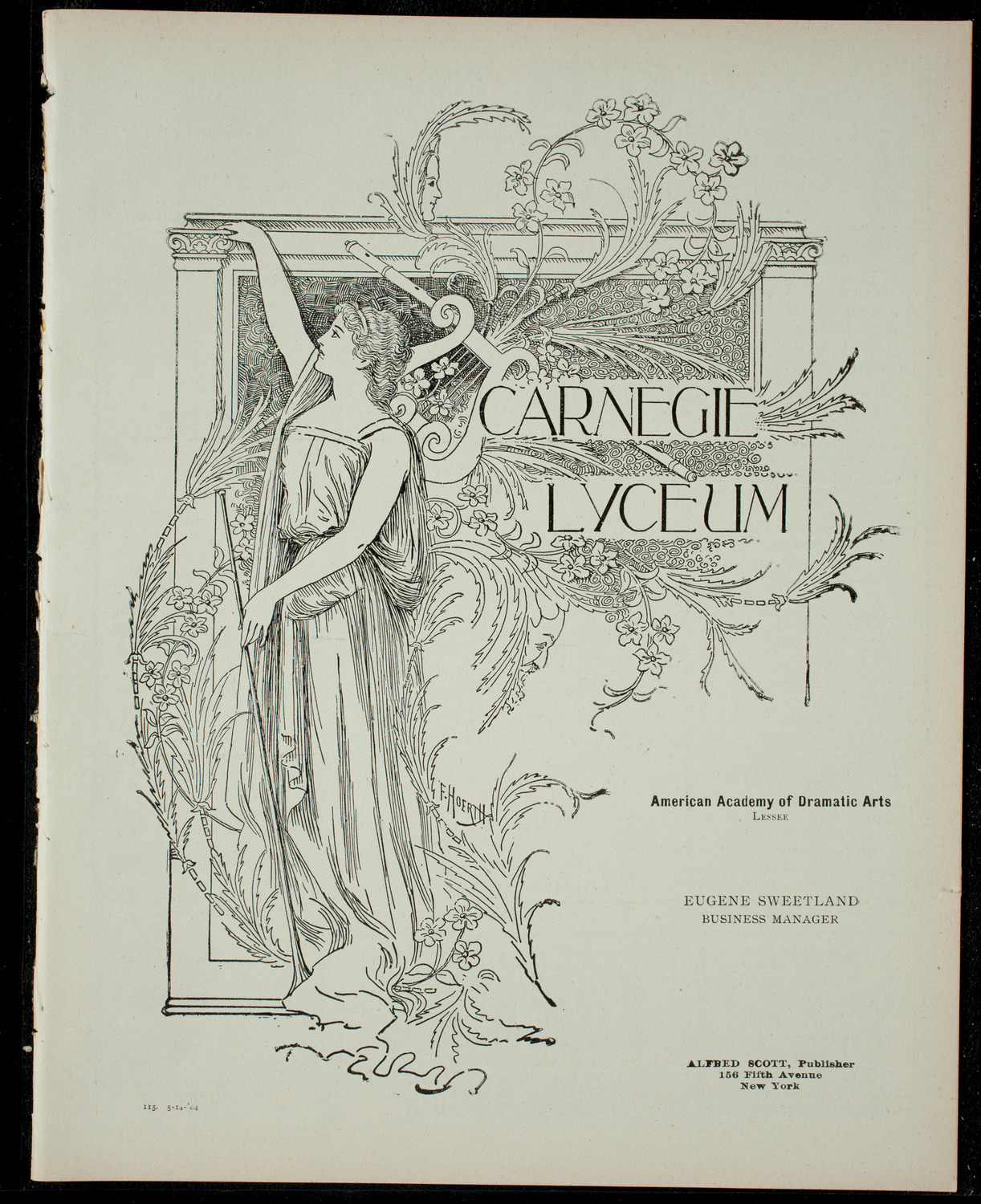 De Witt Clinton Dramatic Society, May 14, 1904, program page 1