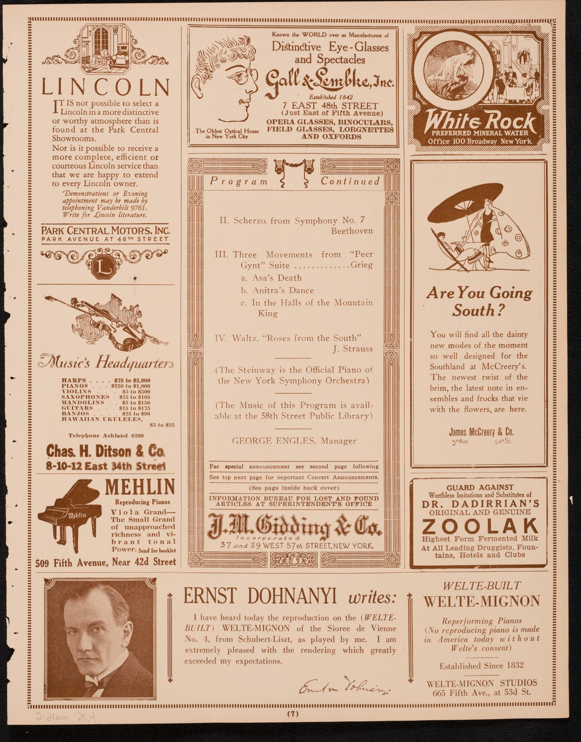 Symphony Concert for Young People, February 21, 1925, program page 7