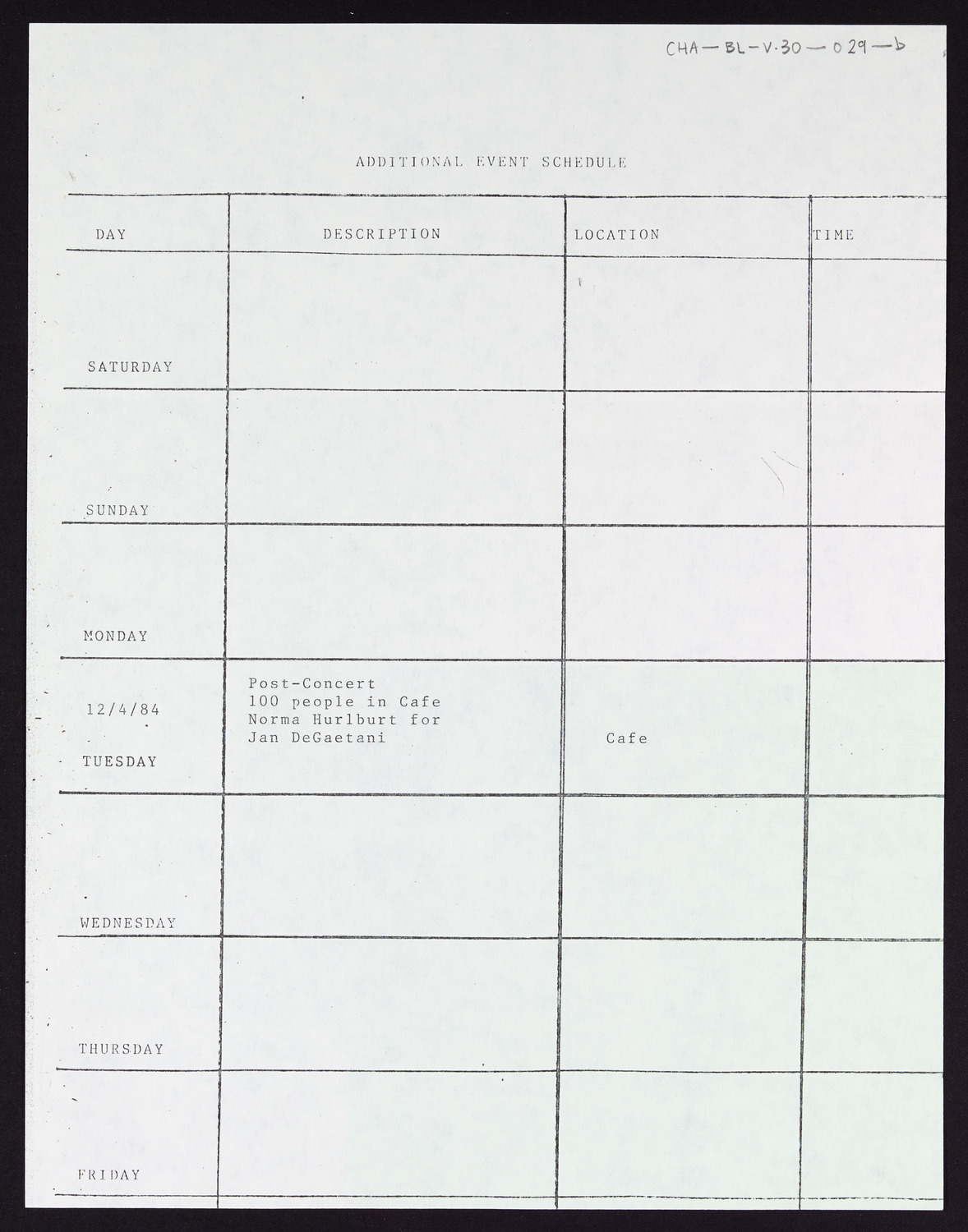 Carnegie Hall Booking Ledger, volume 30, page 29b