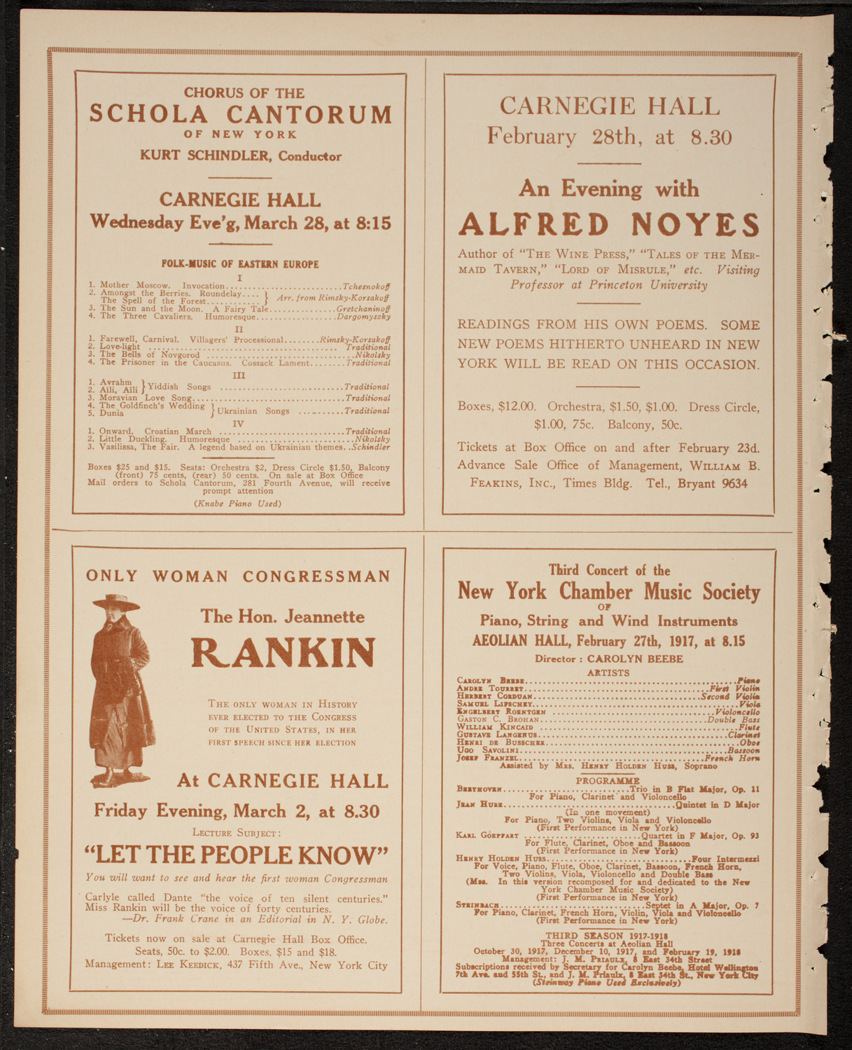 Catholic Oratorio Society, February 26, 1917, program page 10