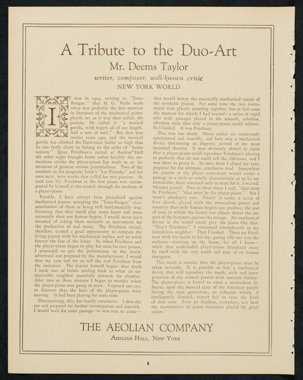 Operatic Concert and First Showing of "The Sons of Italy" ("I figli d'Italia"), October 28, 1923, program page 2