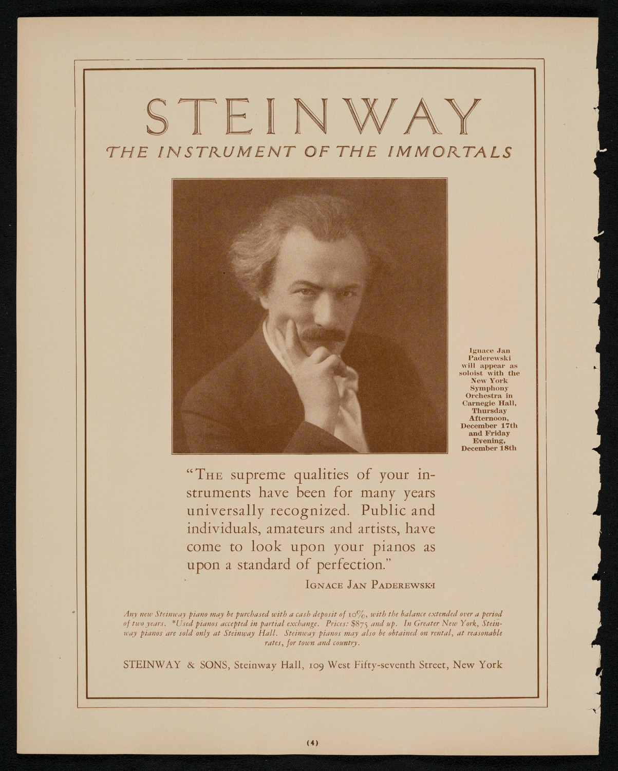 Philadelphia Orchestra, December 15, 1925, program page 4