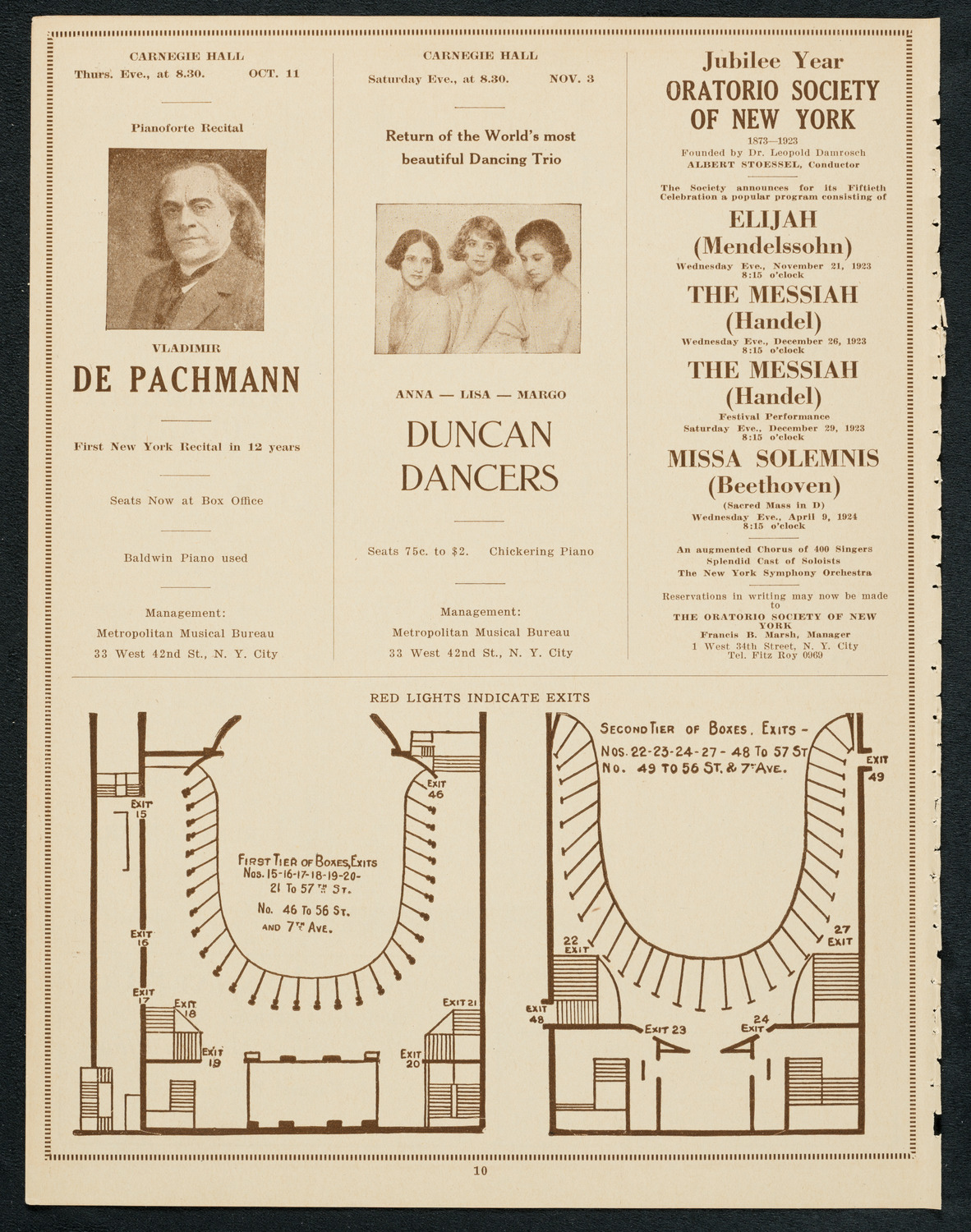 Tito Schipa, Tenor, October 1, 1923, program page 10