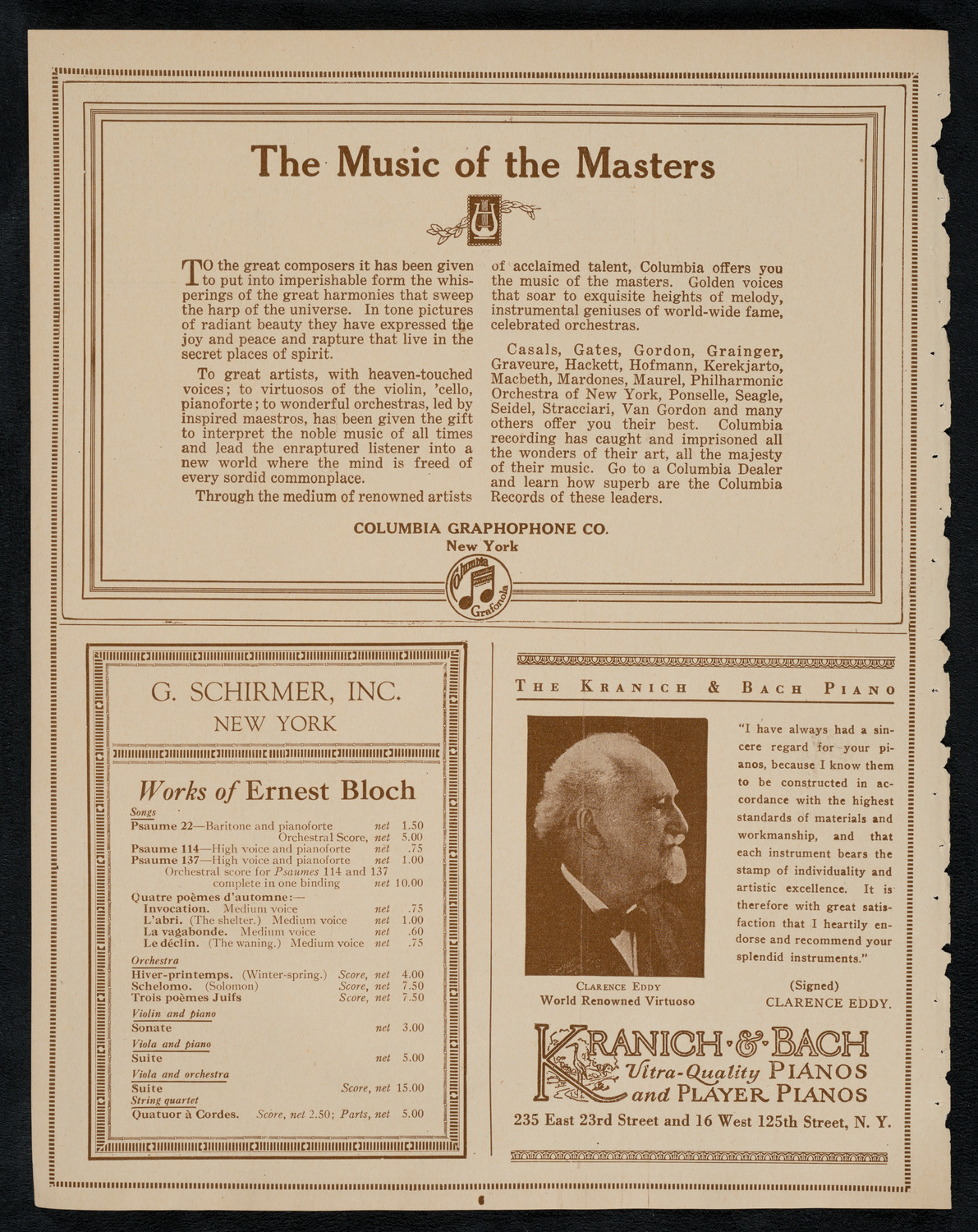 New York Philharmonic, March 7, 1923, program page 6