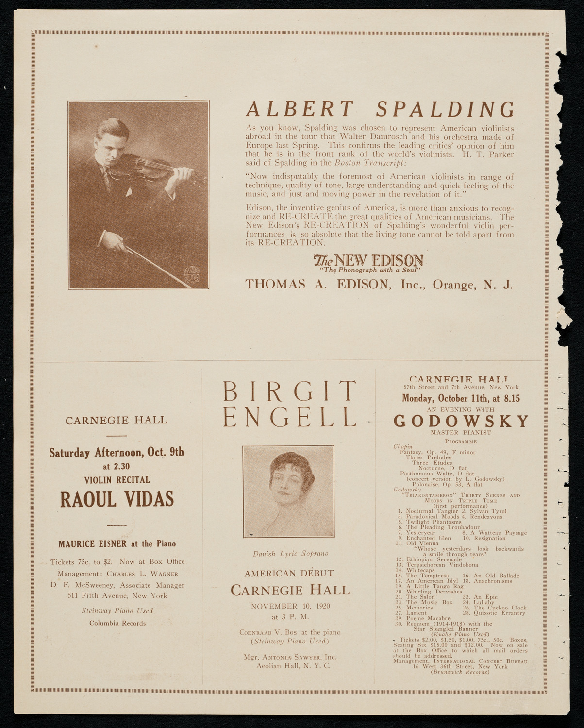 Alma Simpson, Soprano, October 7, 1920, program page 2