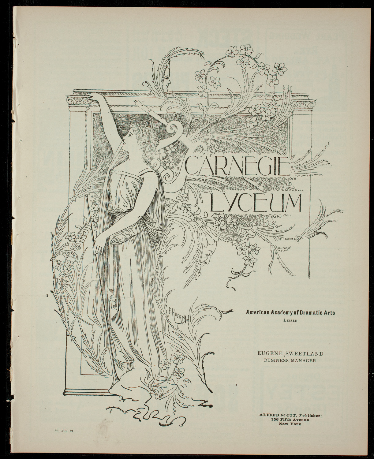Lecture by Henry Ellsworth, March 12, 1904, program page 1