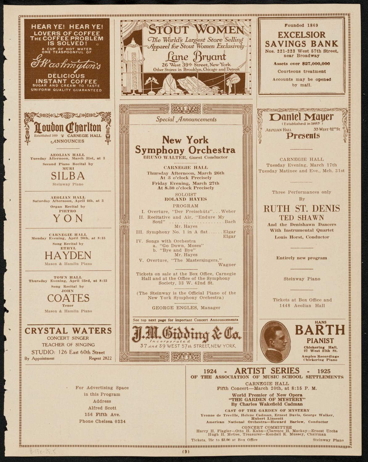 Burton Holmes Travelogue: Czechoslovakia, March 15, 1925, program page 9