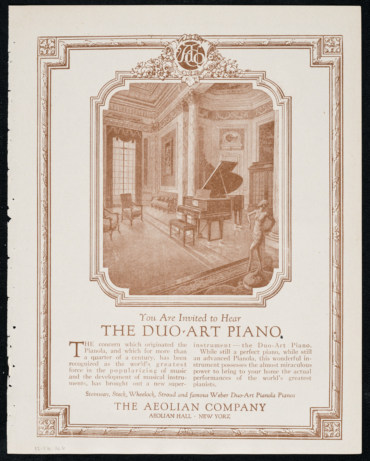 National Symphony Orchestra, December 17, 1920, program page 11