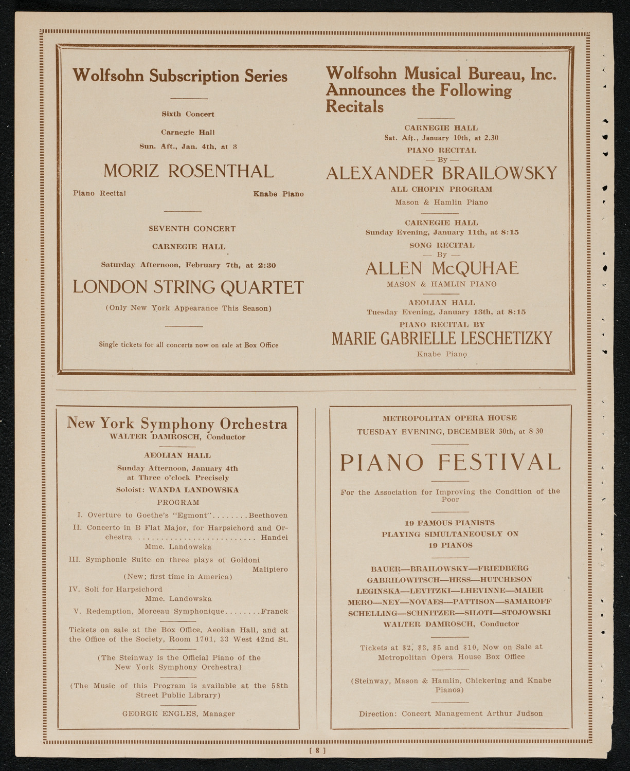 Sasha Culbertson, Violin, December 29, 1924, program page 8