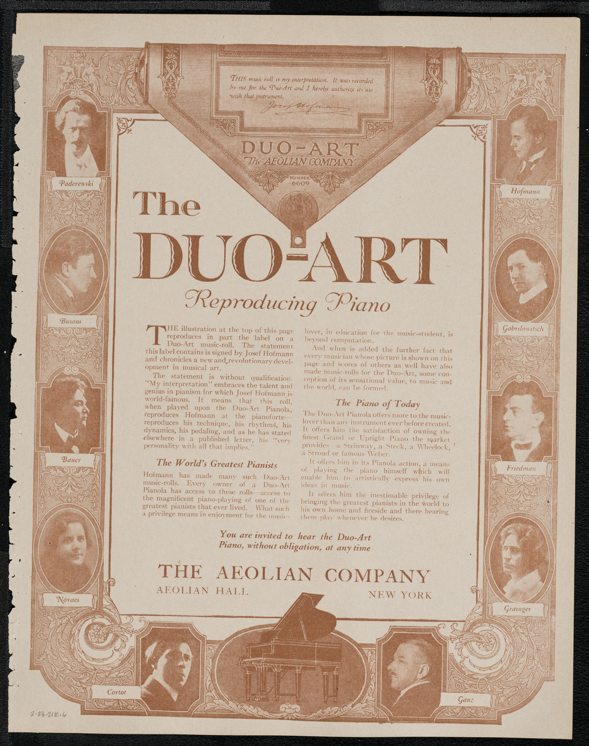 Mecca Temple of New York: Ancient Arabic Order of the Nobles of the Mystic Shrine, February 28, 1921, program page 11