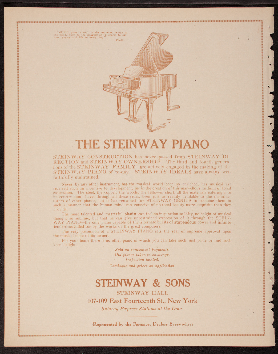 New Symphony Orchestra, November 26, 1919, program page 4