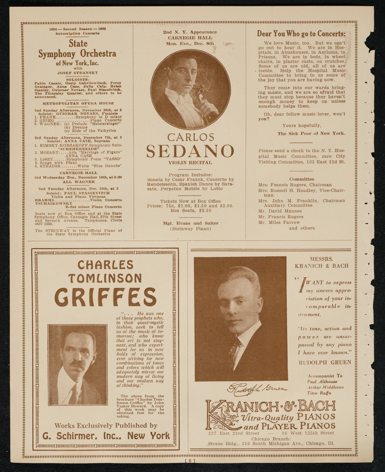 Symphony Concert for Young People, November 29, 1924, program page 6